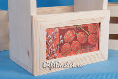 Винный деревянный ящик с фоторамкой, арт. 7675