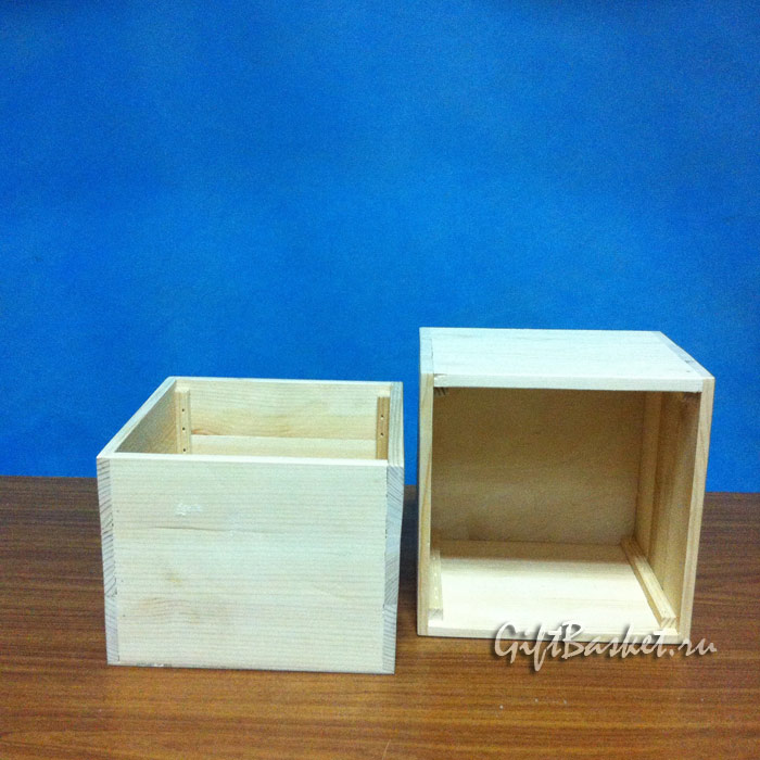 Деревянный ящик - кашпо (средний) "Балеро" (15х15х15), арт 7735