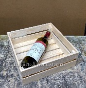 Деревянный реечный ящик для подарков
