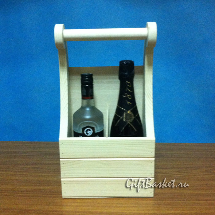 Винный ящик на 2 бутылки "Бахус", арт 7736