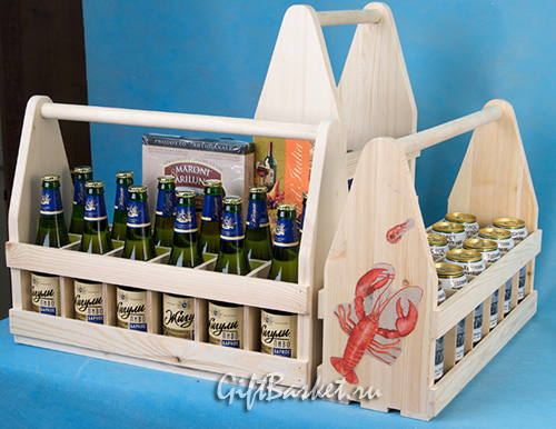 Ящик для пива на 12 бутылок "Наша тара, Ваше пиво!" 