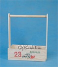 Реечный деревянный ящик с ручкой (декупаж), арт. 7638