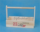 Реечный деревянный ящик с ручкой (декупаж), арт. 7635