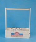 Реечный деревянный ящик с ручкой (декупаж), арт. 7639