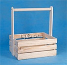 Реечный деревянный ящик "Погребок с ручкой" (32х25х15х37) арт. 7665