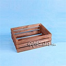 Реечный деревянный ящик " Стандартный цвет Палисандр"(32х25х14) арт. 7610
