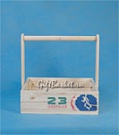 Реечный деревянный ящик с ручкой (декупаж), арт. 7641